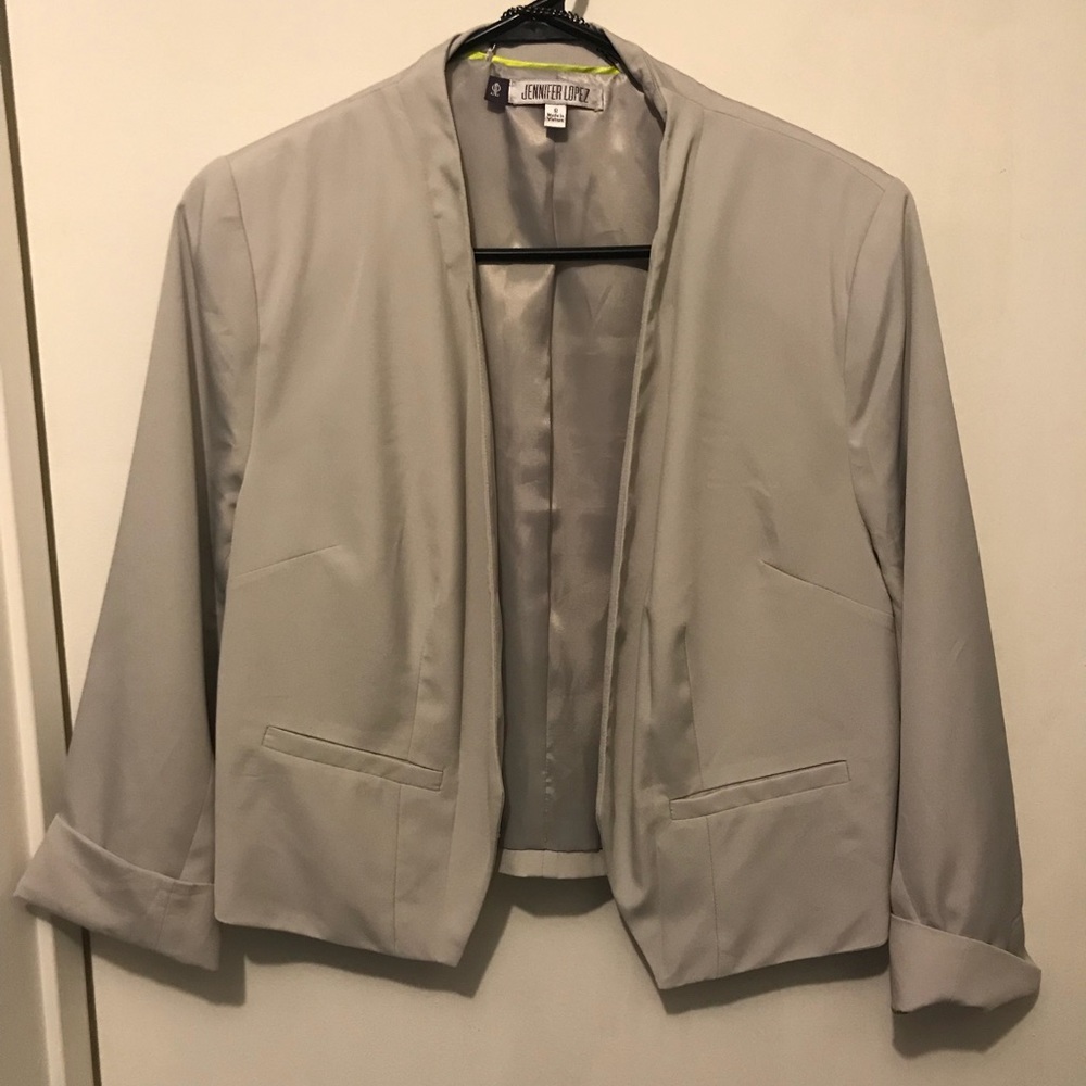 Gray/ silver crop jacket